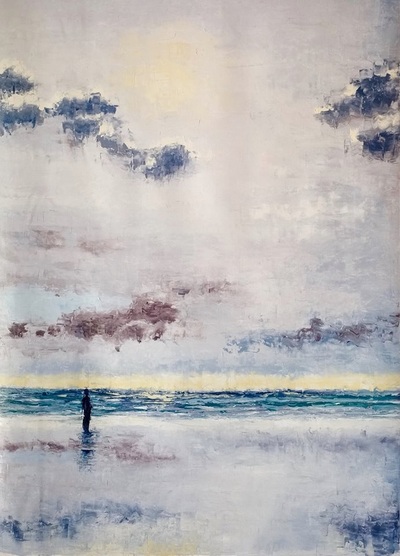 El viejo y el mar, oil on canvas 40x30"